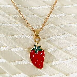 New. Strawberry necklace